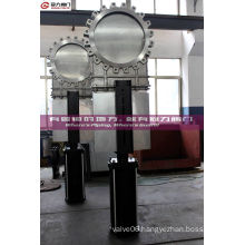 Stainless Steel Lug Knife Gate Valve with Pneumatic Cylinder